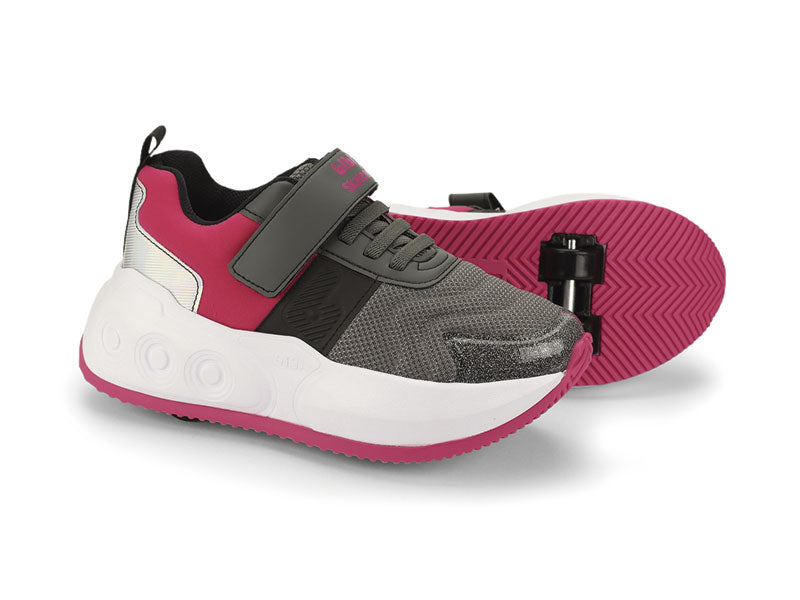 tenis bibi skatenis negro/pitaya/holografico niña 1243016