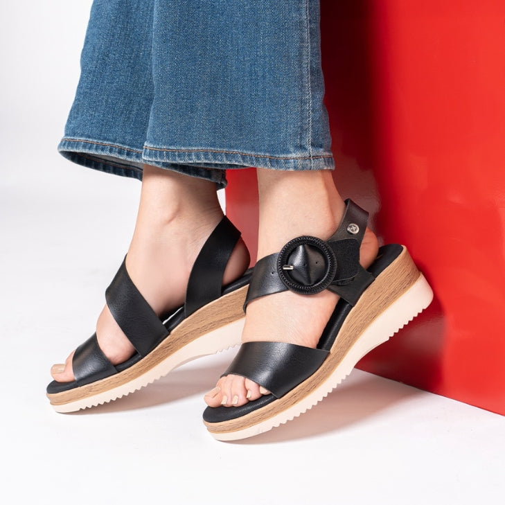 143944 CASUAL SANDALIAS SLIP-ON (DE METER) Negro