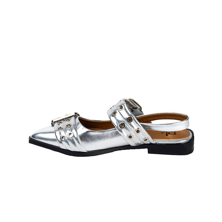 RIKELI82A CASUAL BALLERINA FLAT Plateado