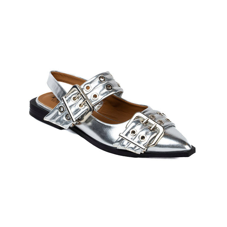 RIKELI82B CASUAL BALLERINA FLAT Plateado