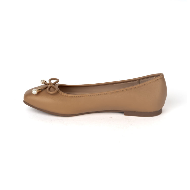 RIKELI107B BALLERINA FLAT Marron