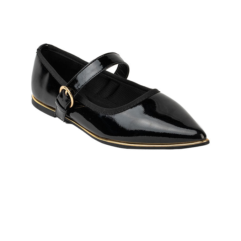 RIKELI108B BALLERINA FLAT Negro