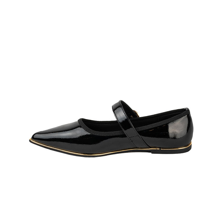 RIKELI108B BALLERINA FLAT Negro