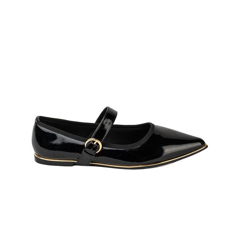 RIKELI108B BALLERINA FLAT Negro