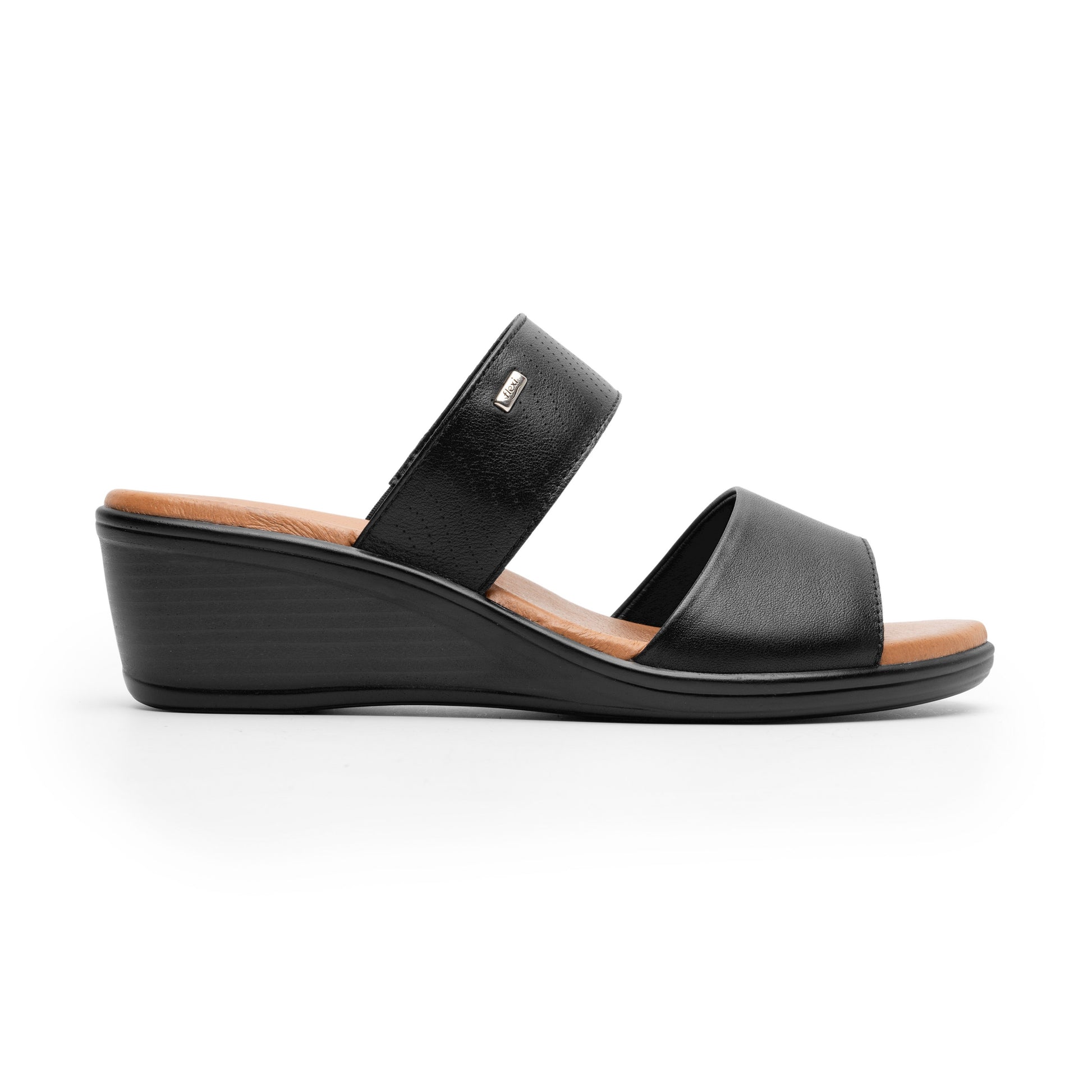 123702 SANDALIAS CUÑA ZURA Negro