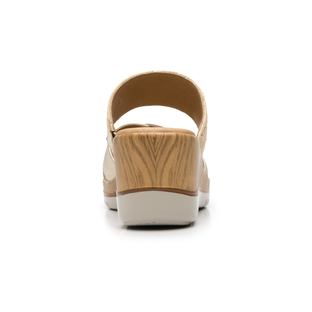 113324 SANDALIAS CUÑA EMILY Dorado