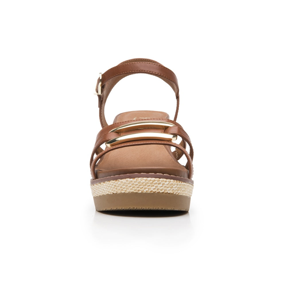 135601 SANDALIAS CUÑA ESTER Caoba
