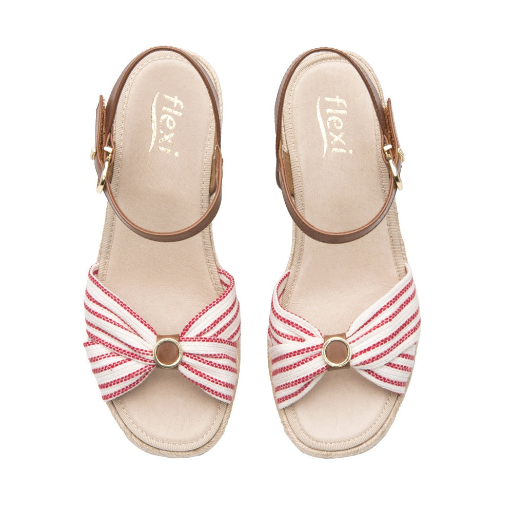 135401 SANDALIAS CUÑA MERIDA Rojo