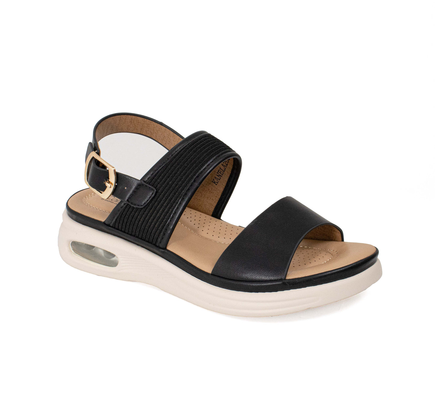 KANELA202LA CASUAL SANDALIAS CON HEBILLA Negro