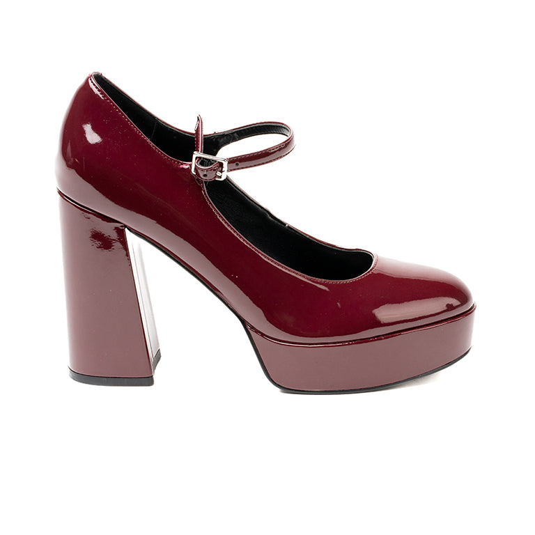 WNPRETZ3 CASUAL FORMAL TACÓN Vino 8.5