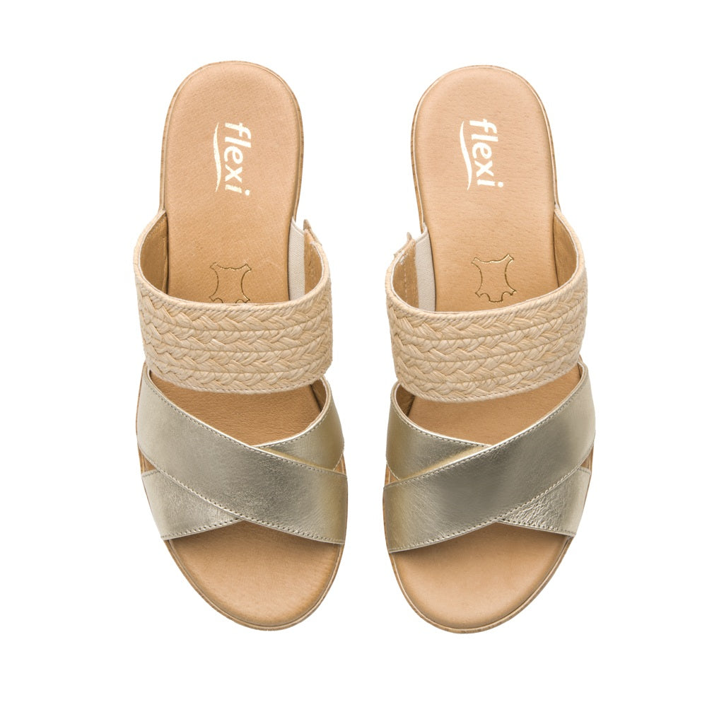 113324 SANDALIAS CUÑA EMILY Dorado