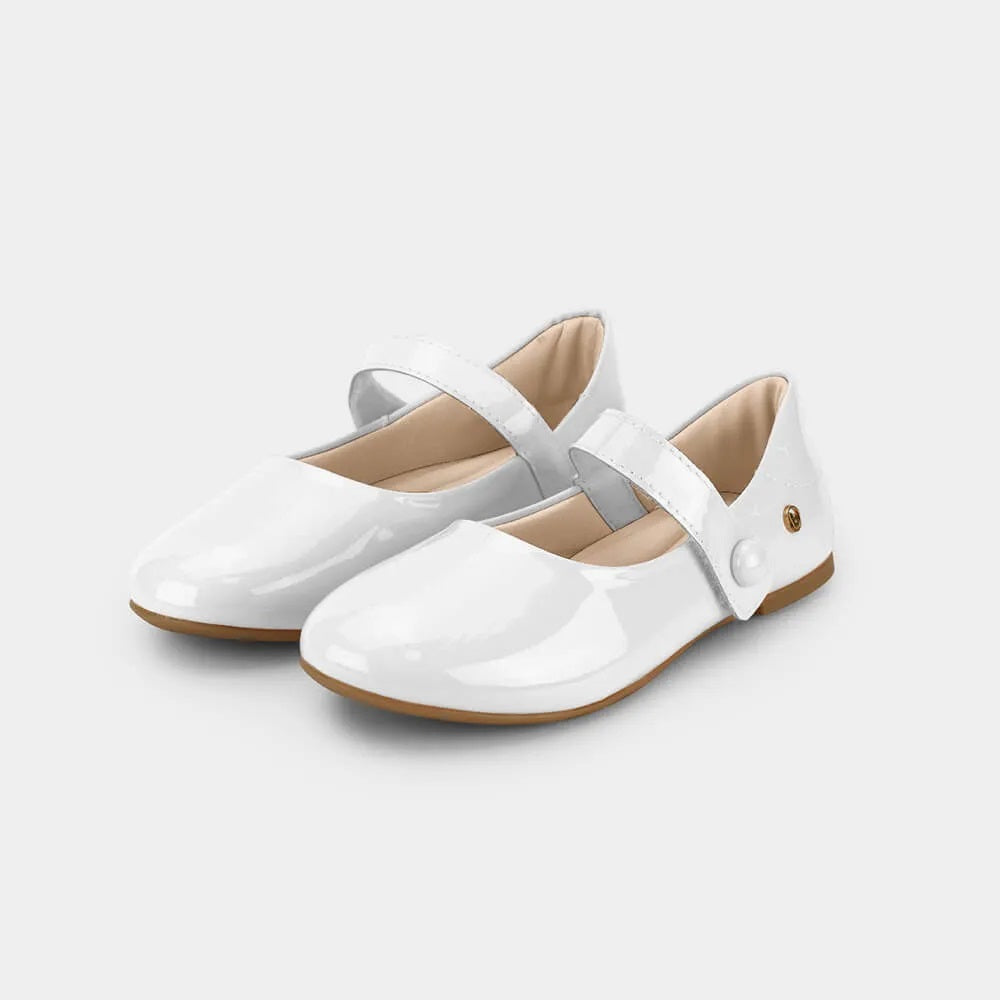 1238013 CASUAL BALLERINA FLAT Blanco