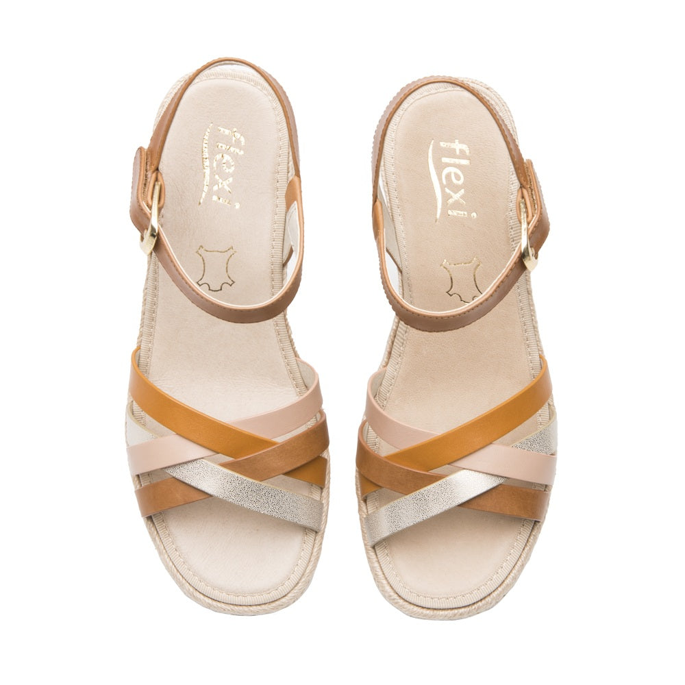 135402 SANDALIAS CUÑA MERIDA Tan