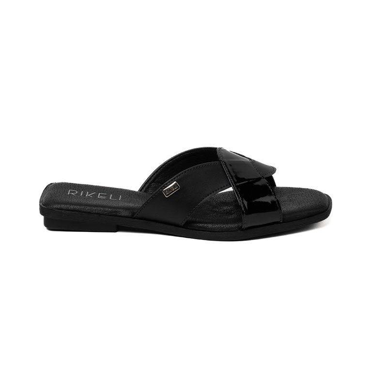 RK 319-02 CASUAL SANDALIAS FLAT Negro
