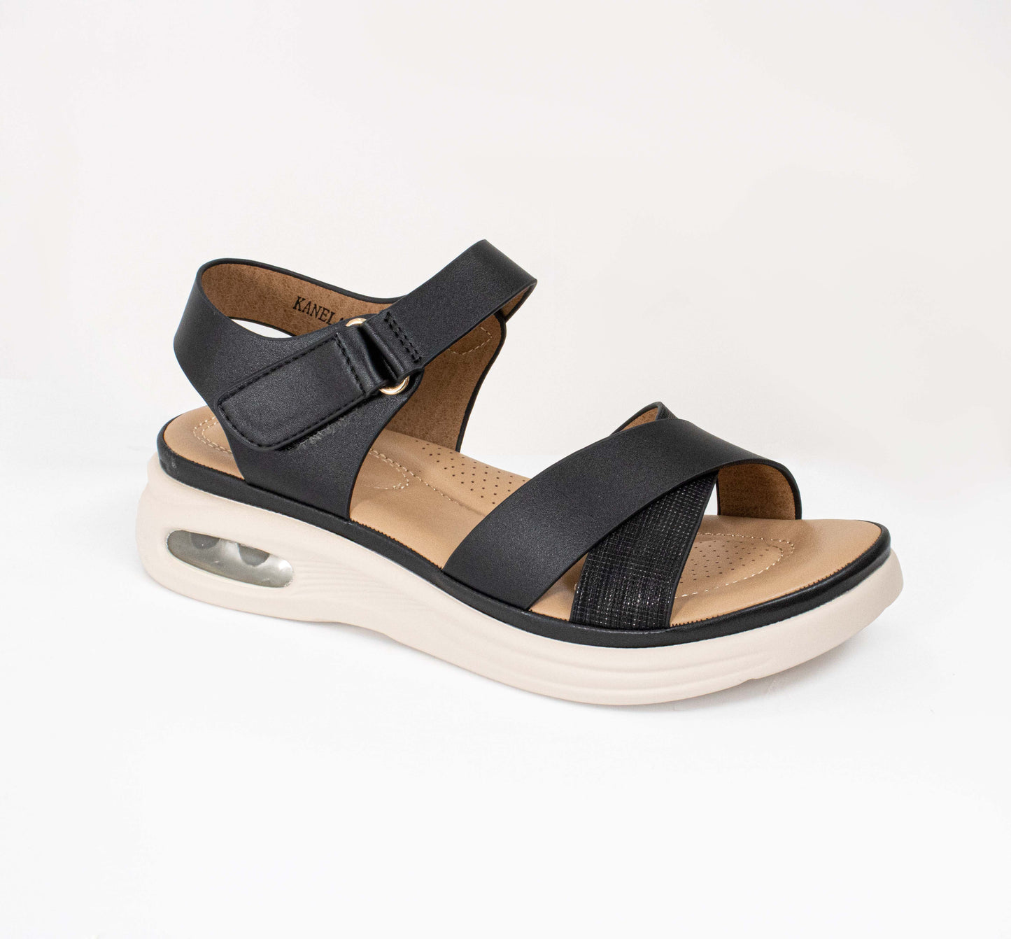 KANELA203LA CASUAL SANDALIAS CON HEBILLA Negro