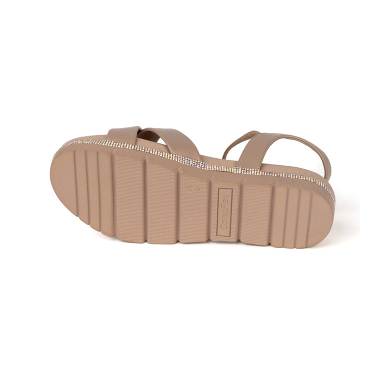 RIKELI121B CASUAL SANDALIAS FLAT Beige