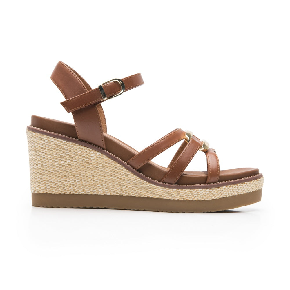 135601 SANDALIAS CUÑA ESTER Caoba