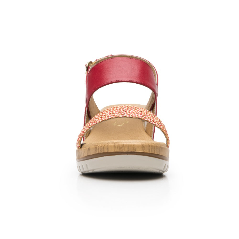 113325 SANDALIAS CUÑA EMILY Rojo