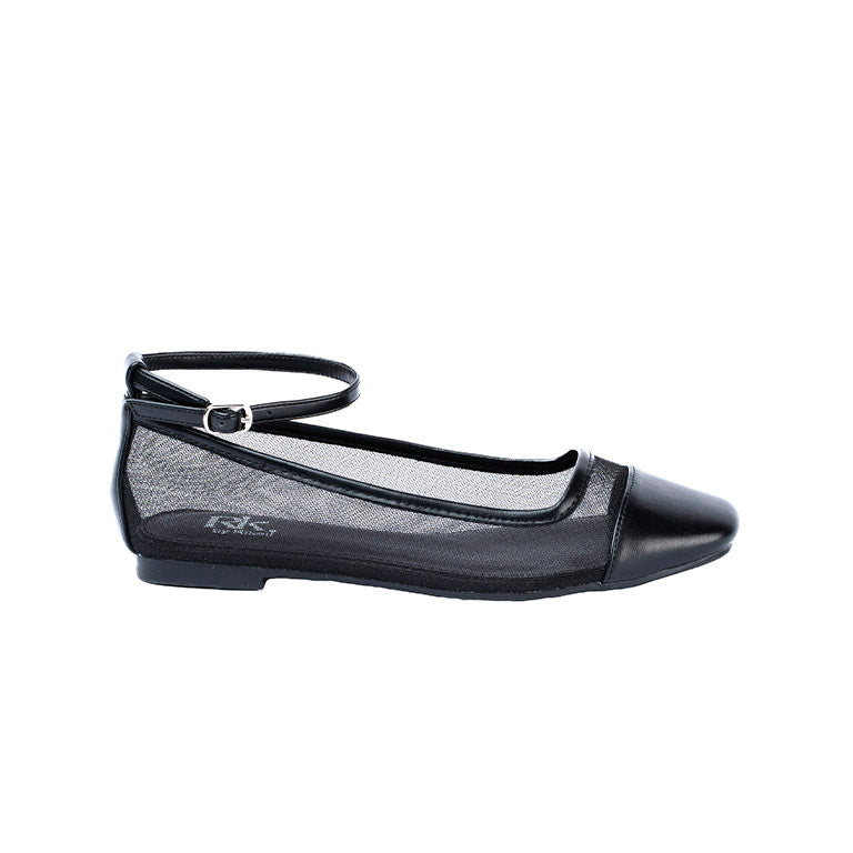 RIKELI76A CASUAL BALLERINA FLAT Negro