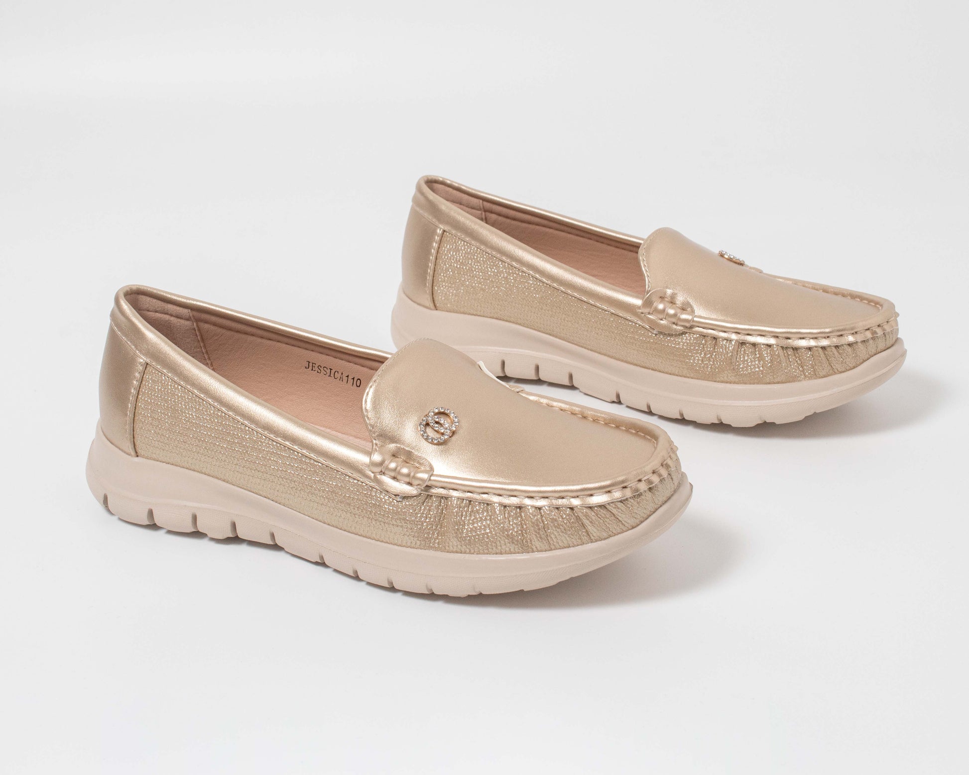 JESSICA110LA CASUAL MOCASINES SLIP-ON (DE METER) Oro