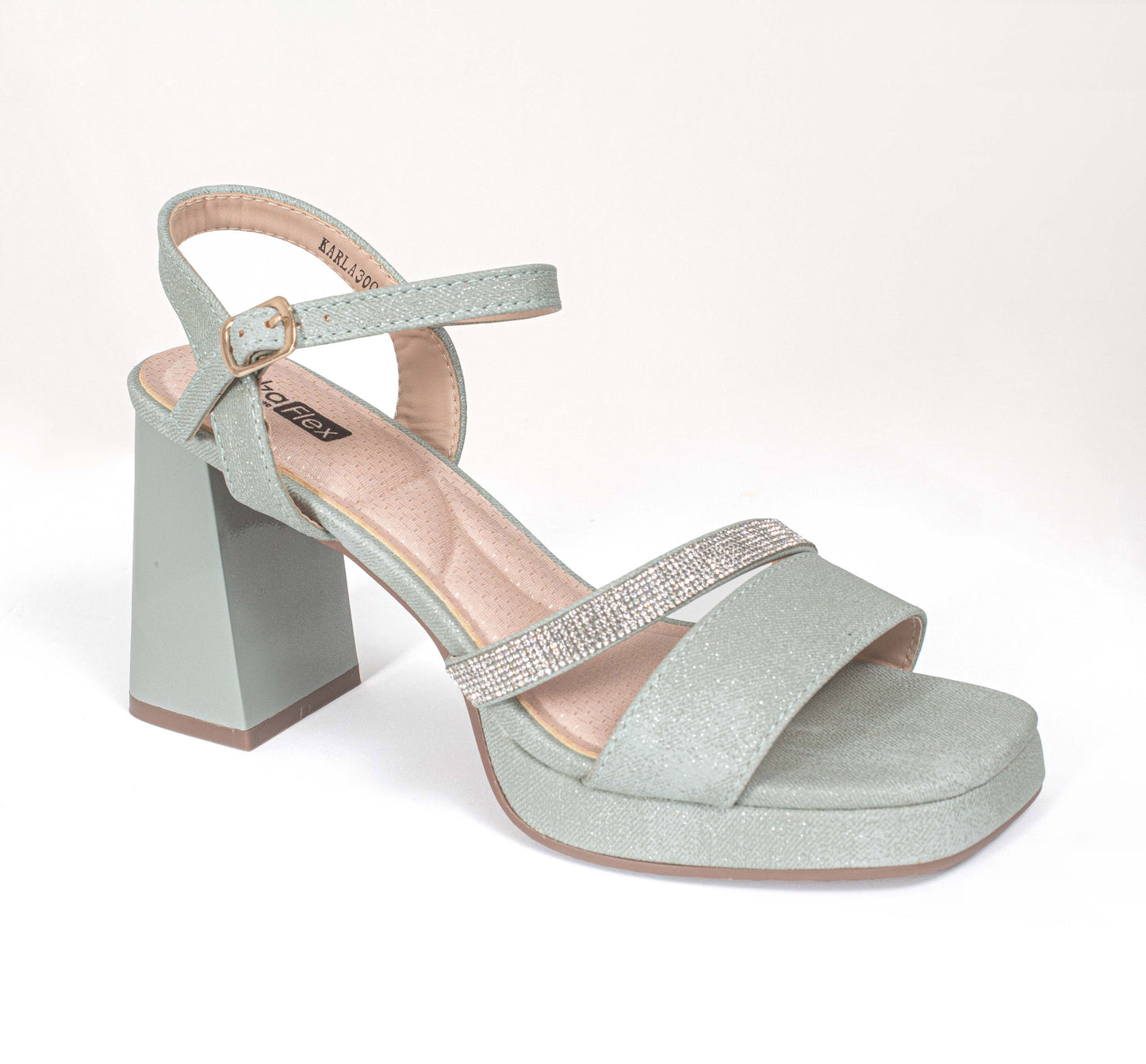 KARLA300LA CASUAL SANDALIAS CON HEBILLA Verde