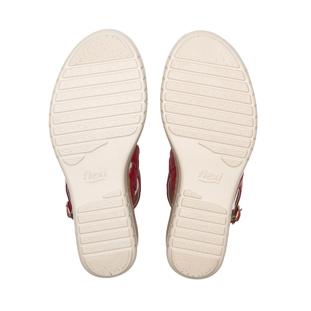 113325 SANDALIAS CUÑA EMILY Rojo