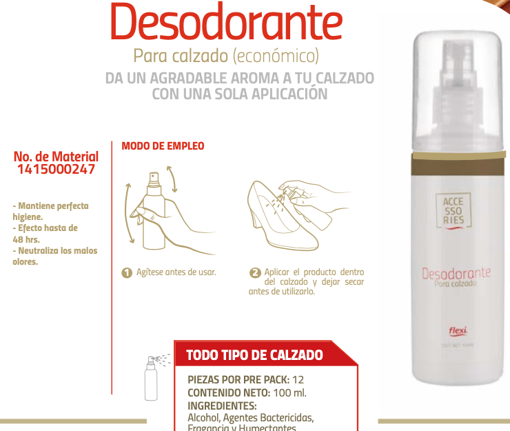 1415000247 LIMPIEZA DE CALZADO LIMPIEZA DESODORANTE Unicolor U