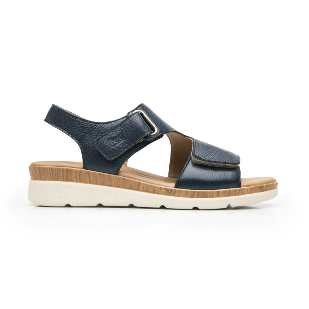 124210 SANDALIAS VELCRO DARIANA Azul
