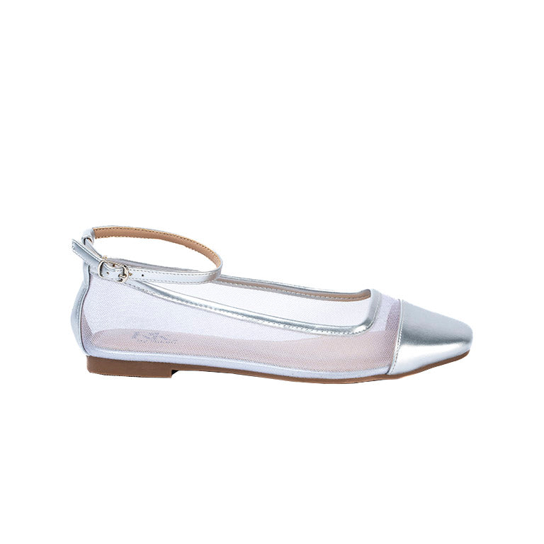 RIKELI76A CASUAL BALLERINA FLAT Plateado