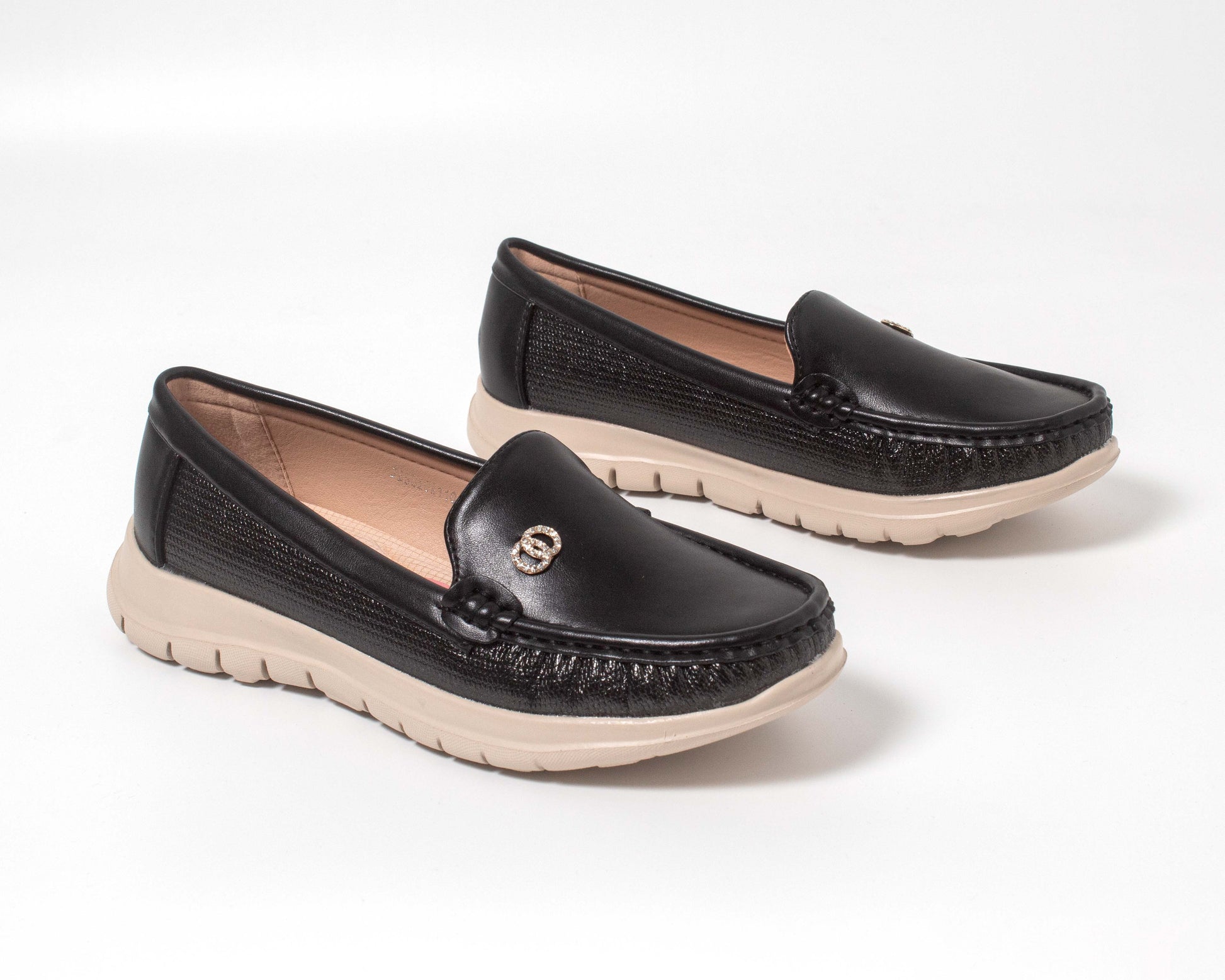 JESSICA110LA CASUAL MOCASINES SLIP-ON (DE METER) Negro