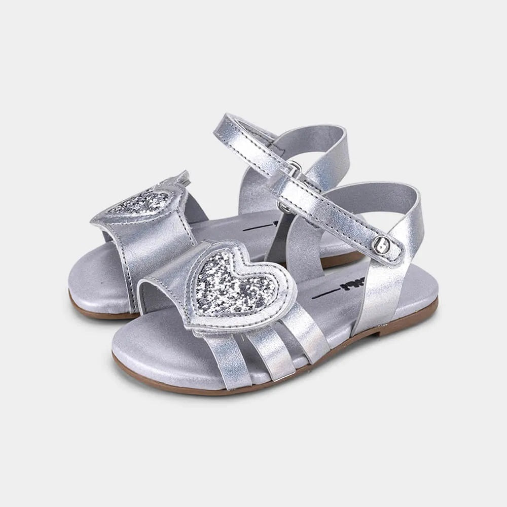 1102371 CASUAL SANDALIAS FLAT Plateado
