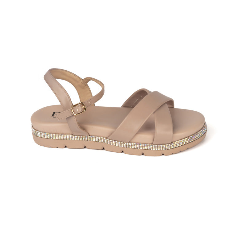RIKELI121A CASUAL SANDALIAS FLAT Beige