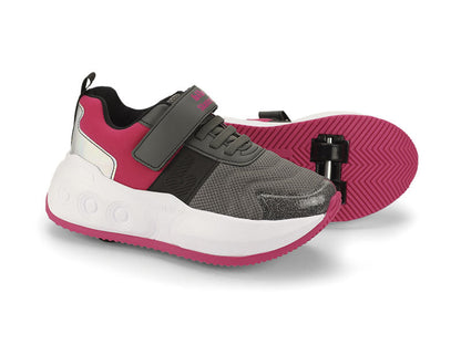 tenis bibi skatenis negro/pitaya/holografico niña 1243016