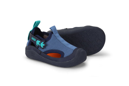 tenis bibi fisioflex 5.0 marino/slime niño 1265028