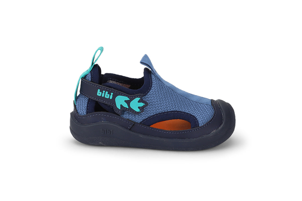 tenis bibi fisioflex 5.0 marino/slime niño 1265028