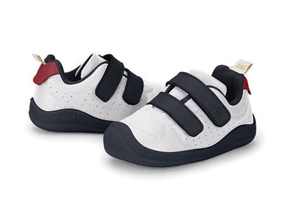 tenis bibi fisioflex 5.0 blanco/marino niño 1265031