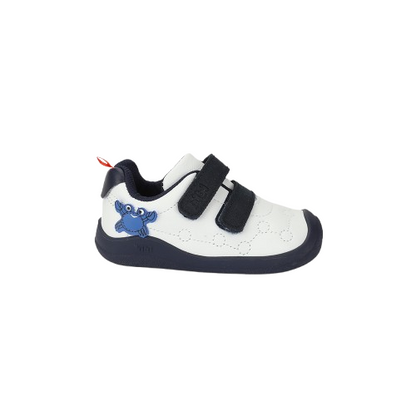 tenis bibi fisioflex 5.0 blanco/marino niño 1265038
