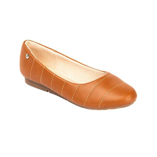 RIKELI83B BALLERINA FLAT Marron