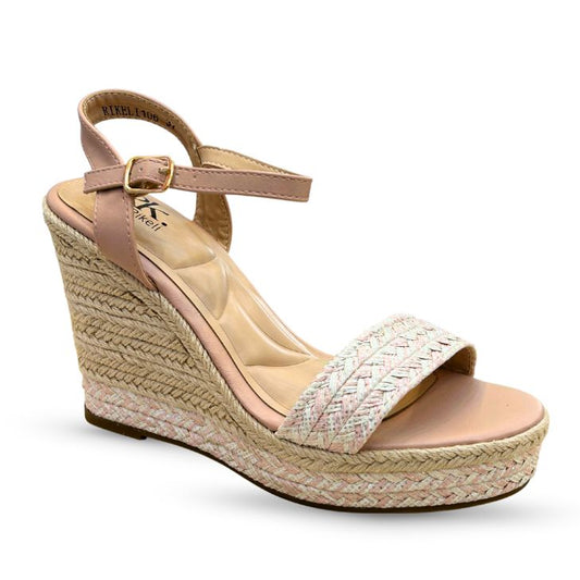 RIKELI106A CASUAL SANDALIAS PLATAFORMA Rosa