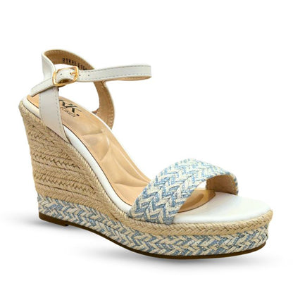 RIKELI106A CASUAL SANDALIAS PLATAFORMA Blanco