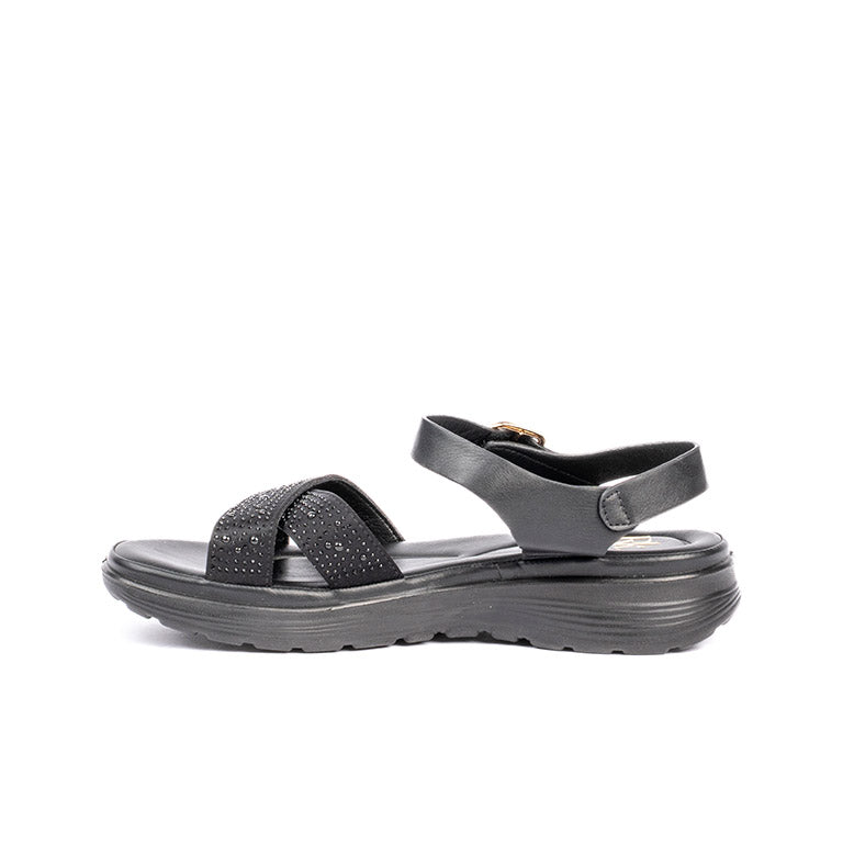 T039 SANDALIAS FLAT Negro