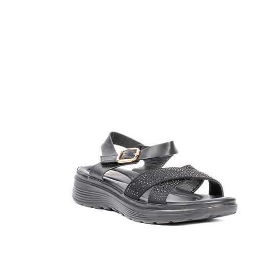 T039 SANDALIAS FLAT Negro