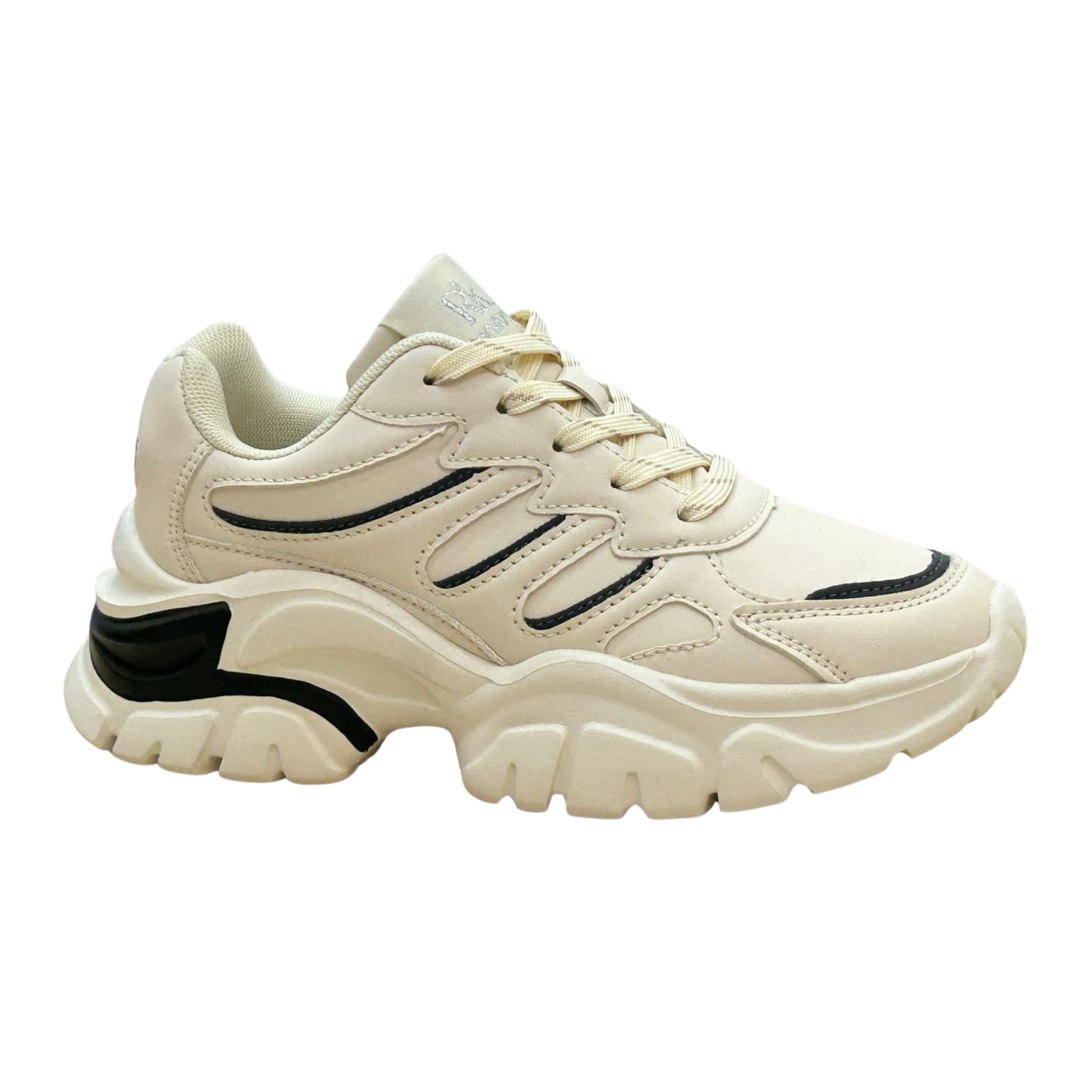 T034 TENIS FLAT Beige