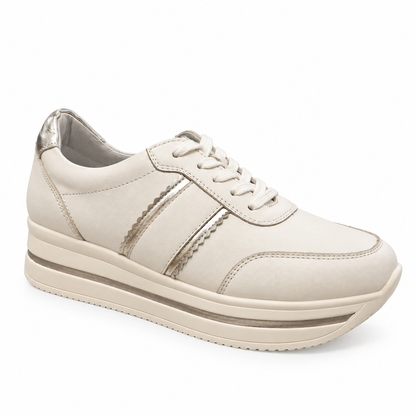 CY-240933 AMARRADO TENIS FLAT Blanco