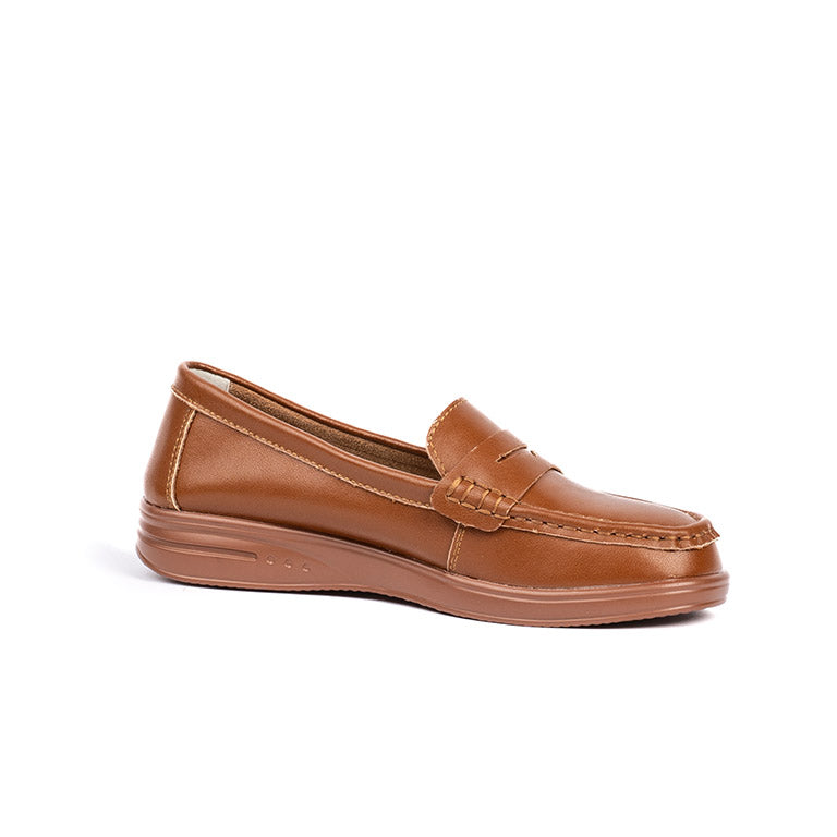 T014 MOCASINES FLAT Marron