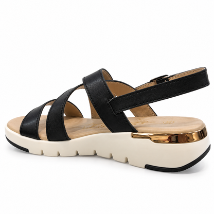 T015RK SANDALIAS FLAT Negro