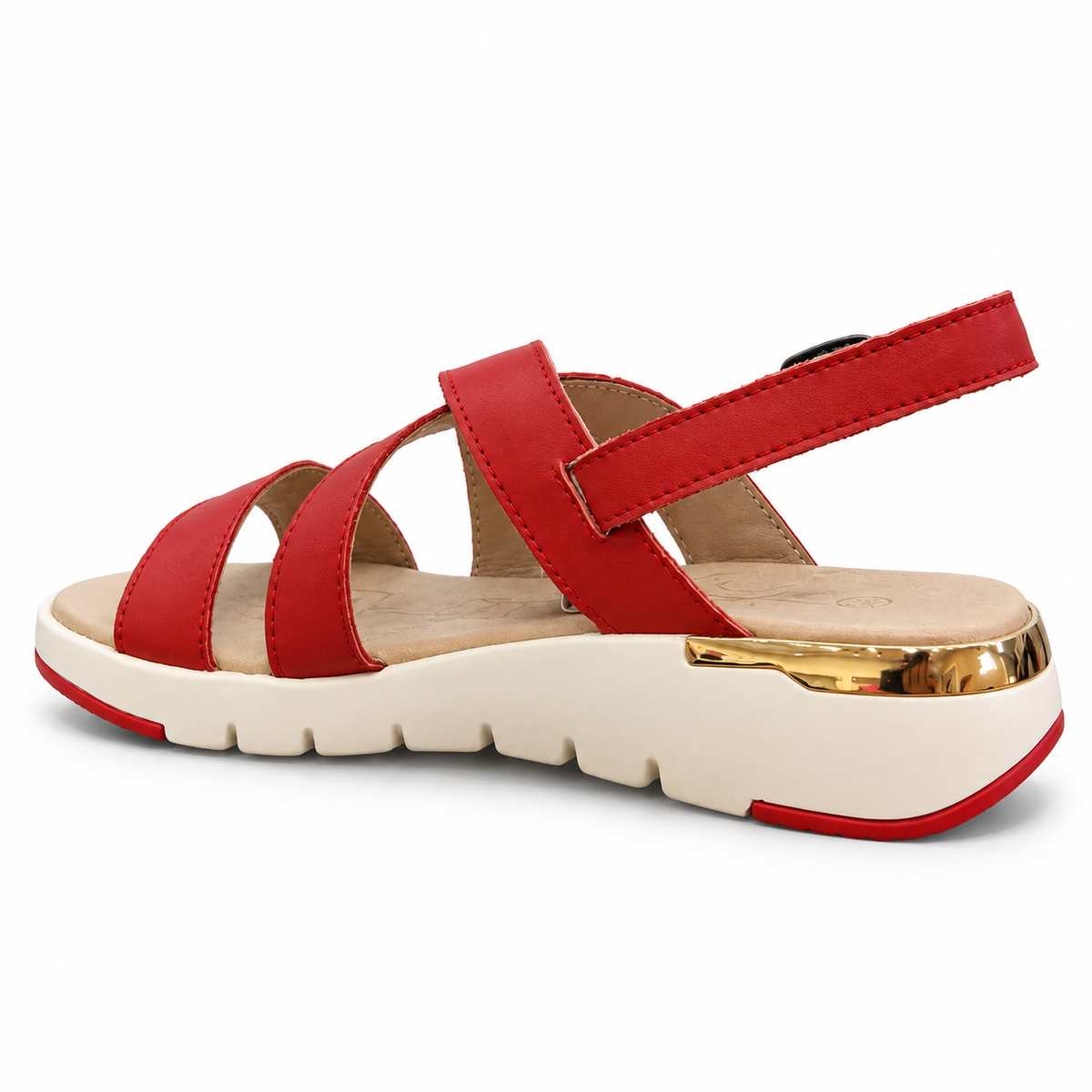 T015RK SANDALIAS FLAT Rojo