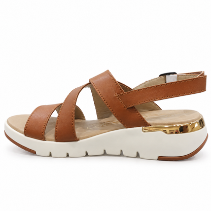 T015RK SANDALIAS FLAT Café