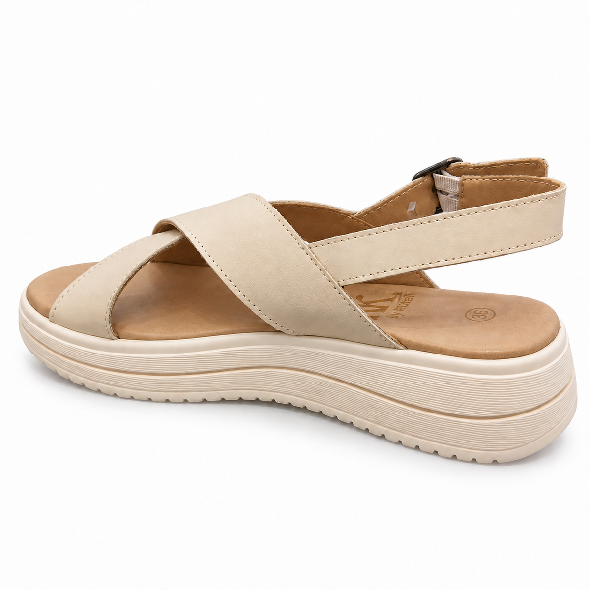 T021RK SANDALIAS FLAT Beige