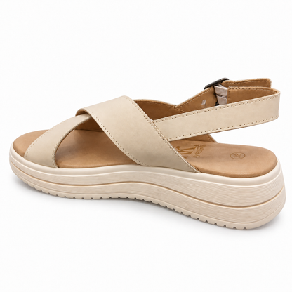 T021RK SANDALIAS FLAT Beige